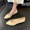 2025 spring and summer new fashionable breathable flat-soled Doudou shoes shallow mouth one pedal lazy shoes flying woven pointed single shoes