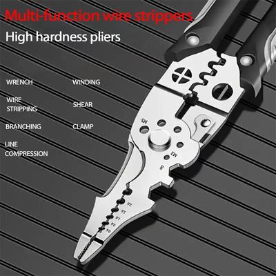 21-in-1-Multifunktionswerkzeug für Elektriker: Abisolier- und Crimpzangen für Kupferdrähte, Drahtwickelklemmen, Schneid- und Schraubenschlüsselzangen
