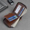 Men's Retro Trendy Zipper Wallet - European/American Style, Large Capacity, Short Length