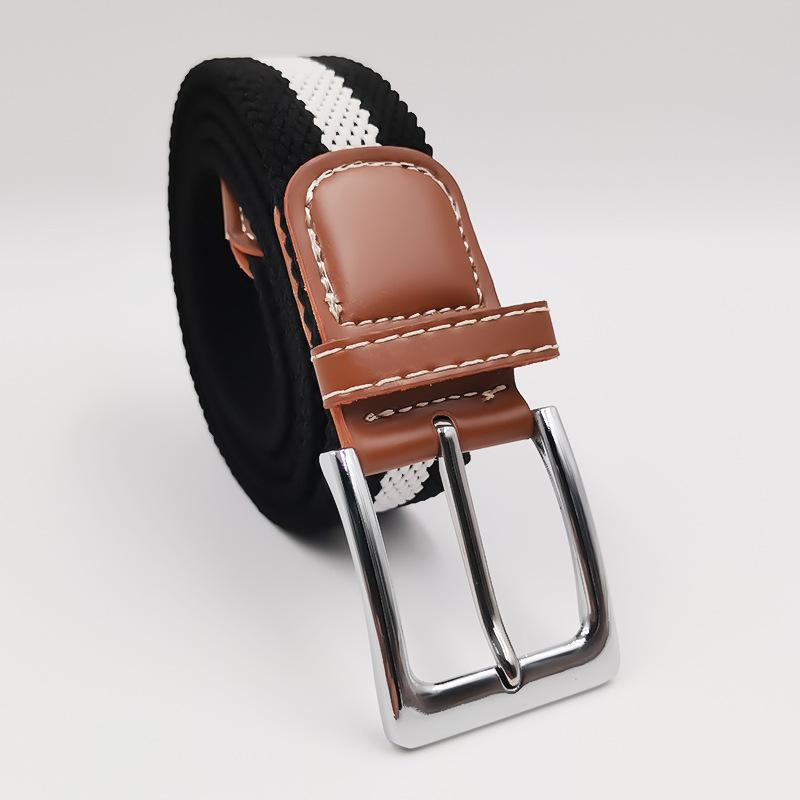 Small Elastic Braided Belt Elastic Student Canvas Belt Universal Style for Men and Women