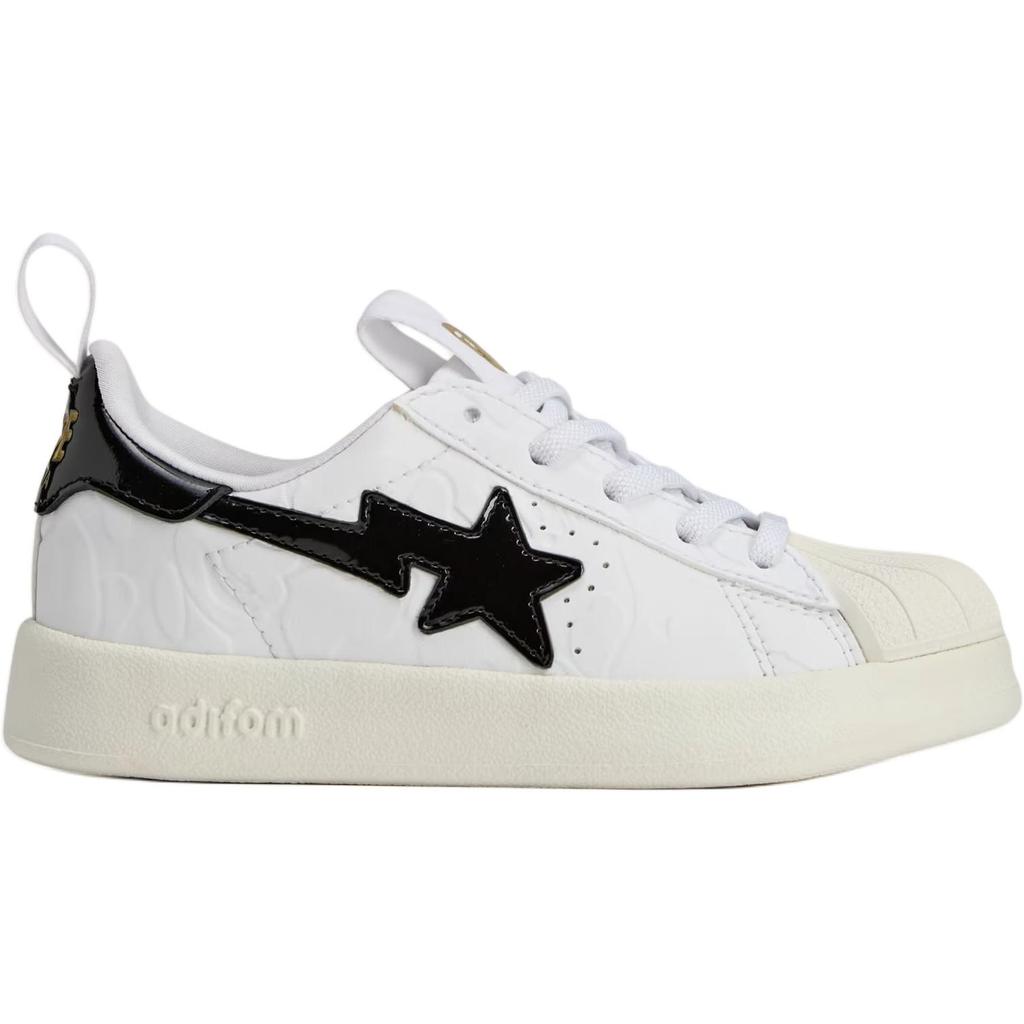 Adidas BAPE x Superstar 360 K Bílé Černé Dětské Tenisky Cloud-White Core-Black Gold-Metallic JQ2400