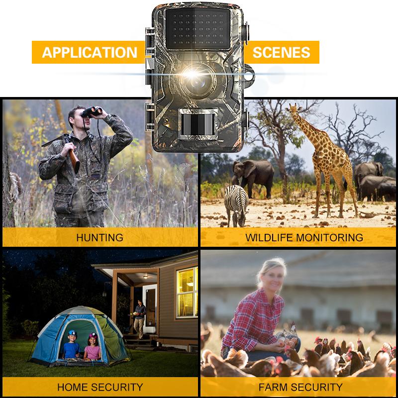 HD Outdoor Wildlife Jagd Trail Kamera 16mp 1080p Infrarot Nachtsicht Bewegung Aktiviert Jagd Falle Spiel Wasserdichte Cam