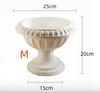 2Pcs Roman Column Flower Pots – White Plastic Wedding Pedestal Planters for Aisle & Event Decoration