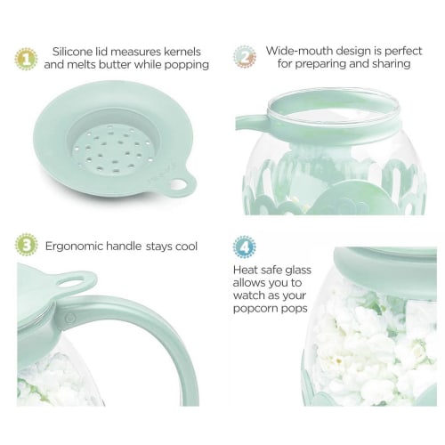 Microwave Popcorn Pot, Microwave Popcorn Bowl Popper, Popcorn Popper Bowl with Lid, Popcorn Maker Popcorn Machine, Micro Pop Microwave Popcorn Popper,