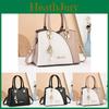 Elegant Black And White Pu Handbag With Retro Style Perfect For Commute