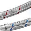 G1/2 G3/8 G9/16 50cm 1 Pair Stainless Steel Flexible Plumbing Pipes Cold Hot Mixer Faucet Water Supply Pipe Hoses Bathroom Part