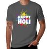 HAPPY HOLI COLORFOUL DESIGN TShirt Casual Fashion Short Sleeve Cotton TShirt