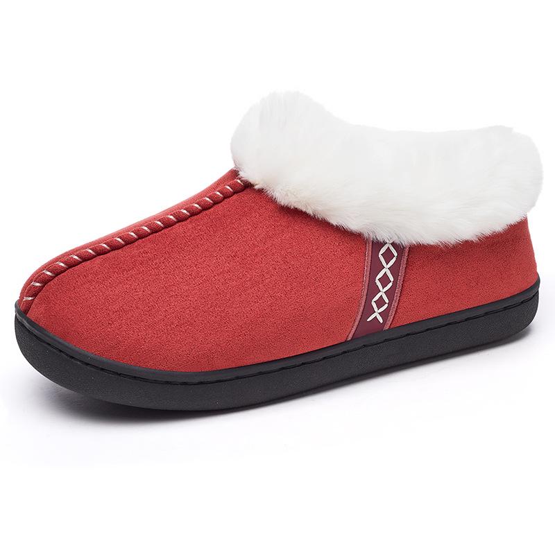 

Women s Warm Fluffy Home Slippers: Velvet-Lined, Thick Cotton, Casual Comfort for Winter Use 40-41