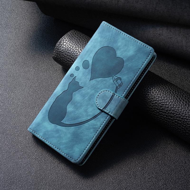 

Flip Case on For Coque Xiaomi Redmi 14C Case Cute Cat Pattern Leather Book Cover For Xiomi Xiaomi Redmi 14C Card Slots Bags Capa For Xiaomi Redmi 14C синий