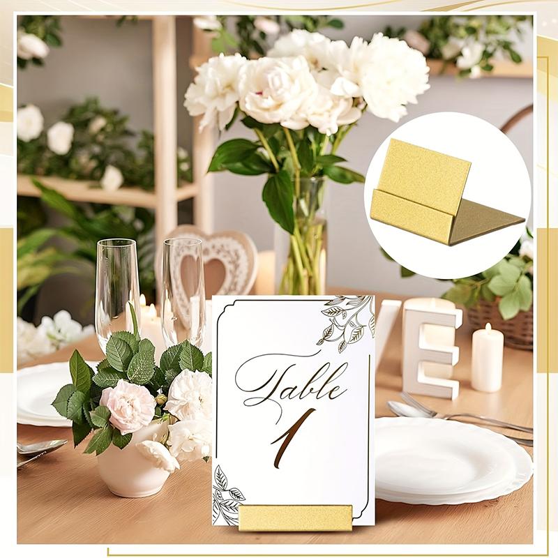 6PC Golden Silver Party Supplies Event Seating Solution Weddings Place Card Holders Stylish 2 Colors