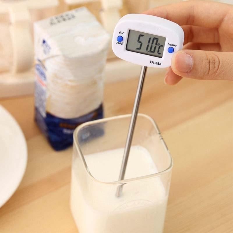 Fast Read LCD Temperature Gauges Digital Probes Thermometers Easy to Carry for Coffee Brewing Barbecue & Kitchen Use