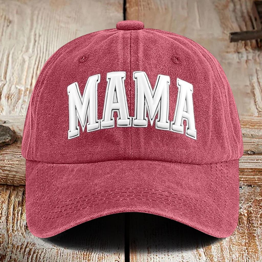 Washed Cotton Printed Hat For Vintage Baseball Cap And Soft Top Hat