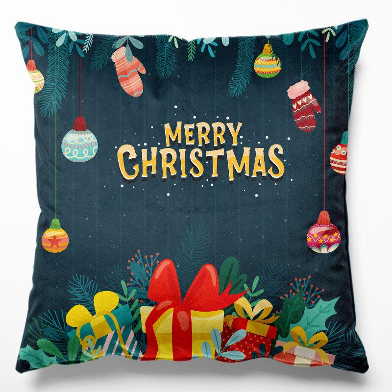 New Christmas Pillow Cover Holiday Home Decoration Cushion Sofa Amazon Santa Claus Pillow Cover