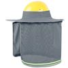 With Reflective Stripe Safety Hat Cap Visor Foldable Neck Shield  Work Safety Helmet Cap