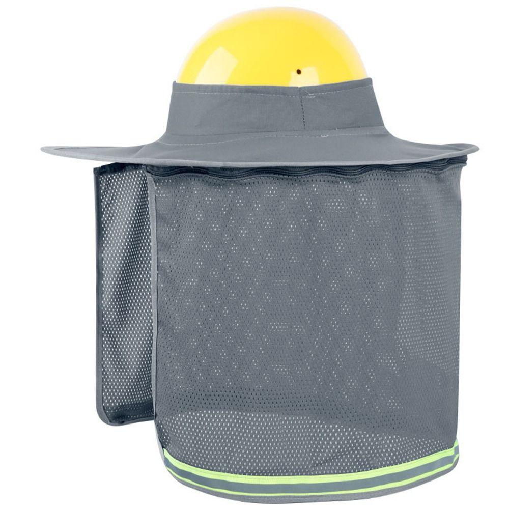 With Reflective Stripe Safety Hat Cap Visor Foldable Neck Shield Work Safety Helmet Cap