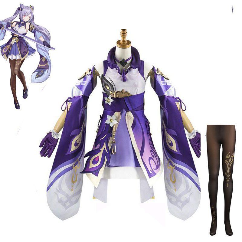 

Impact Genshin Games Cosplay Clothing Performance Clothes Wear Keqing Cos 3XL