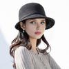 Women Basin Hat Flower Bow Decor Wide Brim Summer Bucket Hat Face-Slimming Outdoor Travel Beach Hat Headwear