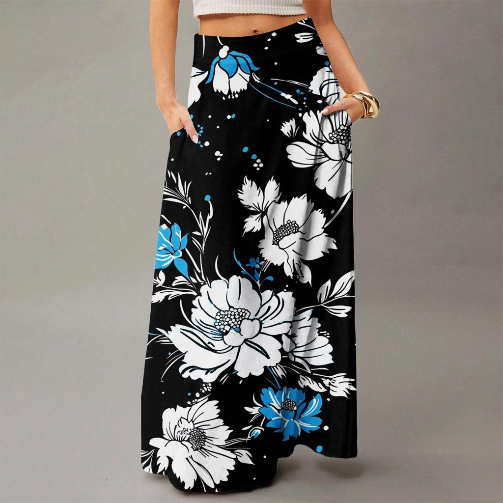 Women's Flowy Maxi Dress Regular Casual Summer Bohemian Skirt
