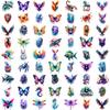63 Stück Bunte Tier Temporäre Tattoos Wasserdicht Arm Beine Tattoos Aufkleber Tiger Schmetterling Wolf Papagei Körperkunst Fake Tattoos