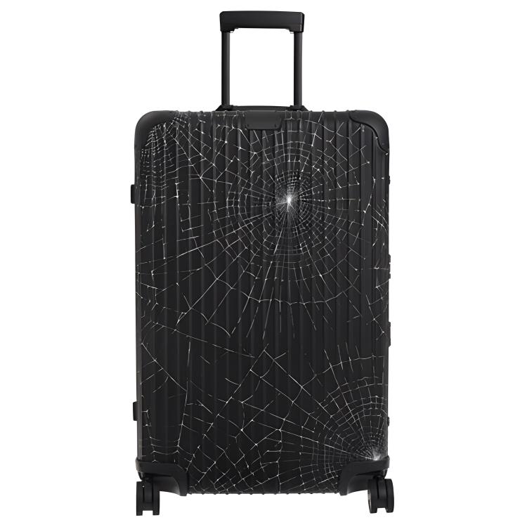 Supreme Rimowa Collaboration Spider Web Bo FW19 Metal Aluminum Magnesium Alloy Suitcase Luggage 30 Inch Unisex Black SUP-FW19-10736