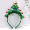 Headband with Sequins Christmas Tree Shape Performance Props Christmas Tree Hair Hoop Costume for Christmas