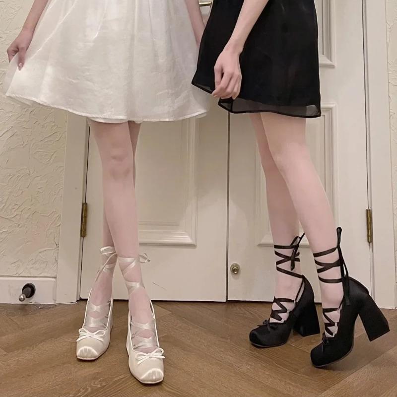 Fashion Chunky Heels Lolita Pumps Shoes Women 9cm Heel Mary Janes Shoes Spring Summer Autumn Fashion Comfy Women Dancing Shoes Pumps