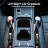 2 Packs Car Seat Filler Organizer, Leather Car Seat Oganizer With Cup Holder,Car Storage Accessories For Phone,Sunglasses,Keys, Universal Fit For