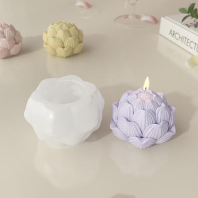 Lotusblume Kerze Silikonform DIY Aromatherapie Gips Handgemachte Seife Tropfkleberform Kuchen Silikon Fondantform