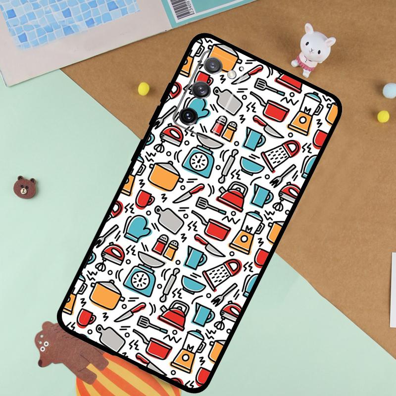 

Baking Utensils Soft Case For Samsung Galaxy S24 Ultra S9 S10 S20 S22 S23 Plus S21 FE S25 Ultra Funda Cover Galaxy S23 FE