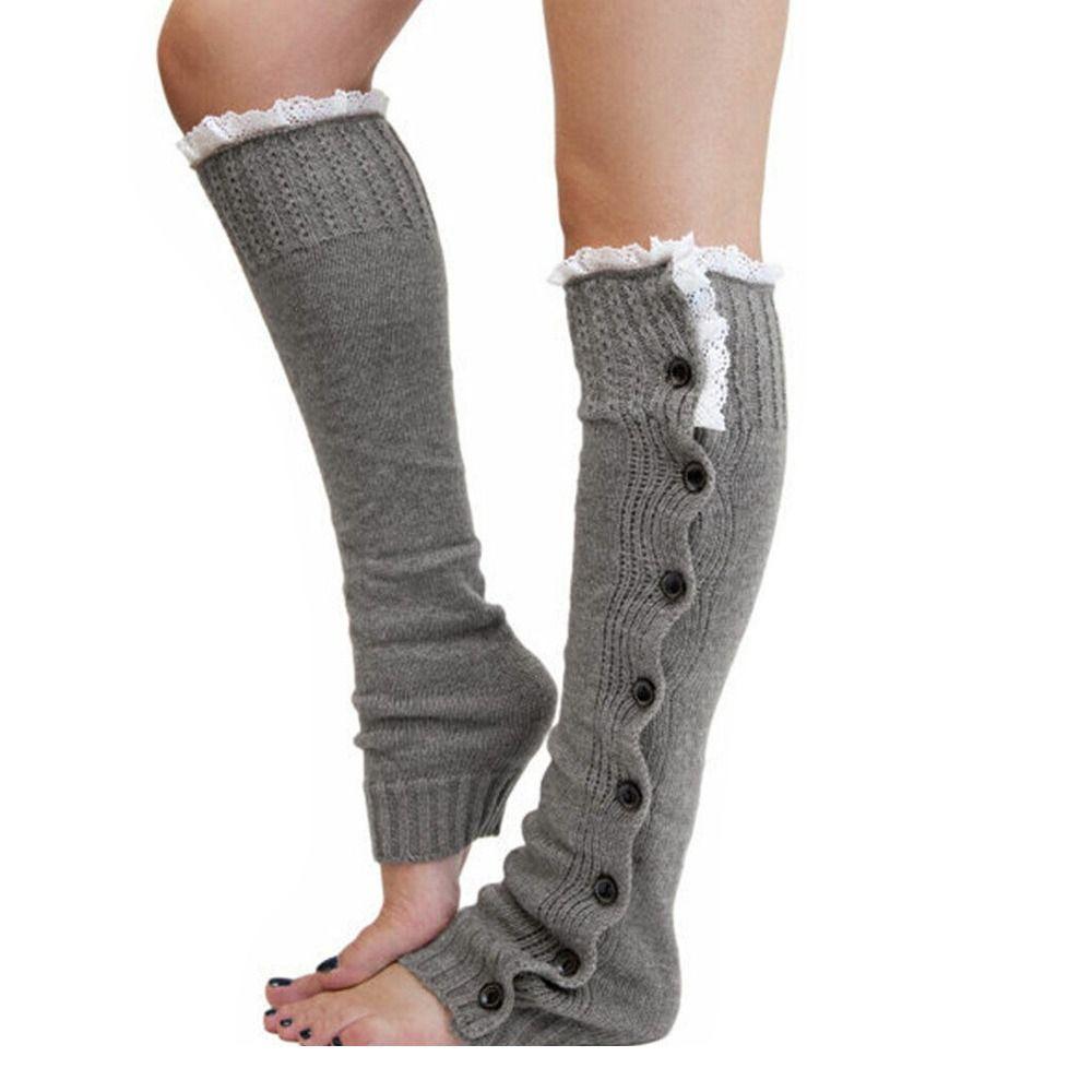 Women Elastic Foot Covers Lace Knitted Socks Ankle Warmer Boot Socks Leg Warmers