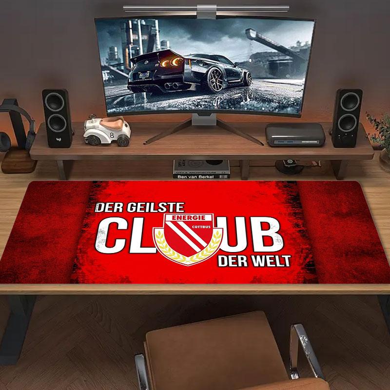 FC Energie Cottbus Large Size Mouse Pad Large Gaming Table Cushion Non-slip Laptop Tablet Big Mousepad XXL Mat Mini PC Playmat With Lock Edge