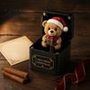 Holiday Party Supplies Christmas Magic Gift Box, Spring-Loaded Pop-Up 3D Santa Claus Figurines Snowman Angel Elk Trick Box for Xmas Parties,