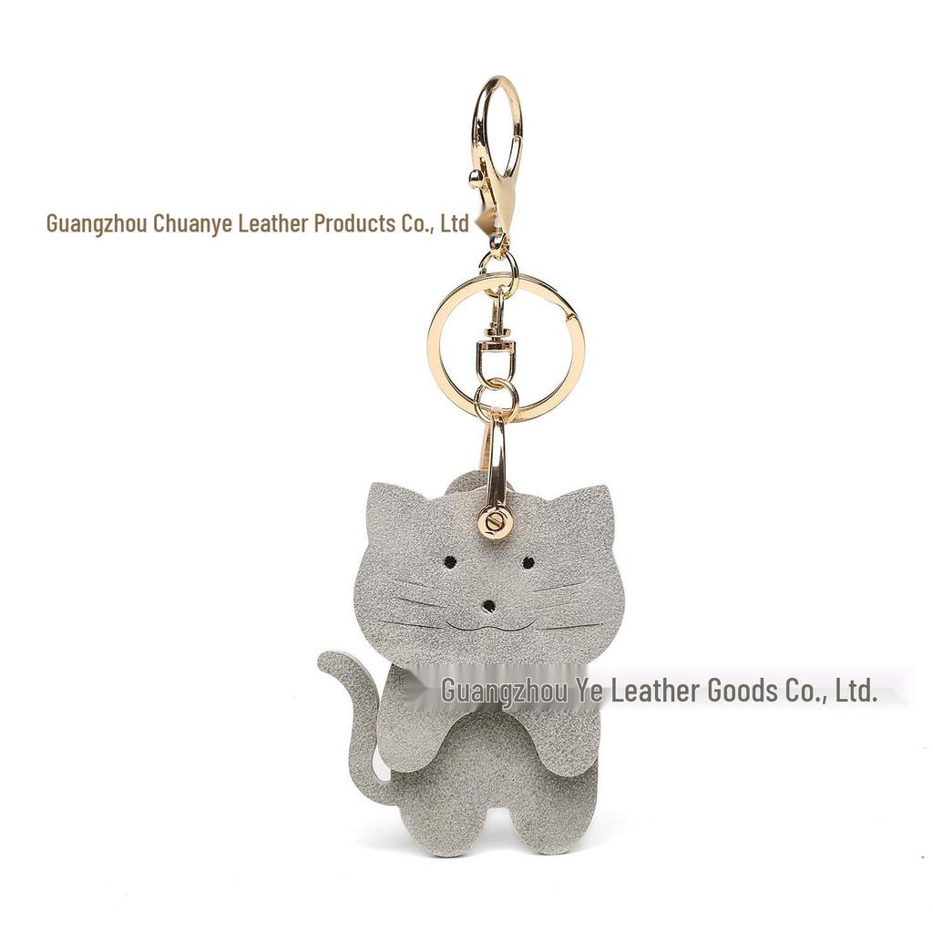 Adorable Kitten Leather Keychain & Bag Charm