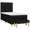 3137351 vidaXL Bed with Divan Base and Mattress Black 80x200 Cm Fabric