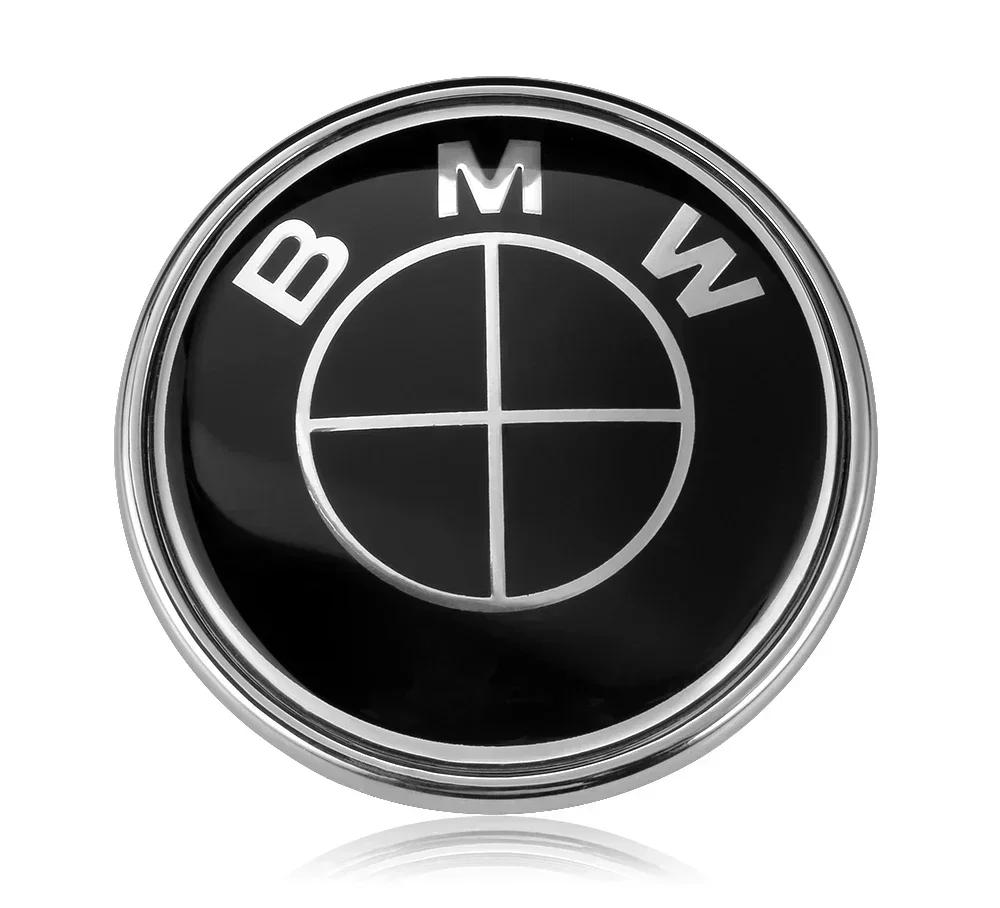 Pro BMW F30 F32 F34 F20 F10 F15 F16 E39 E46 E60 E90 3ks Černá 82mm Přední/74mm Zadní 45mm Kryt volantu Znak Loga na víko kufru