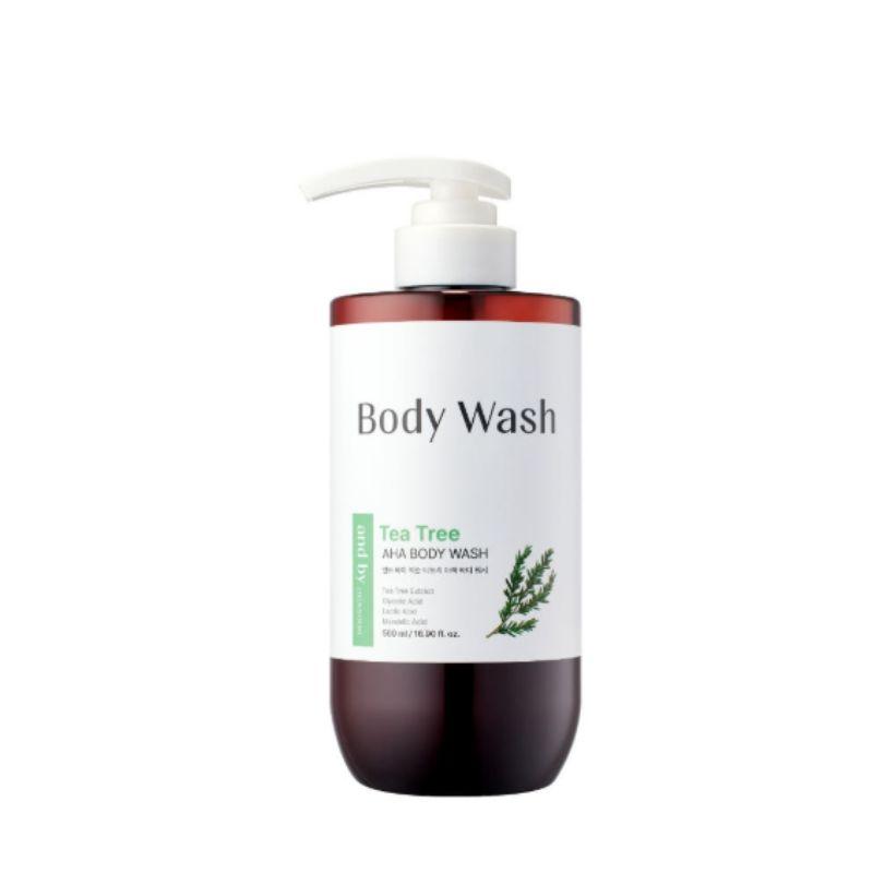 AND by mixsoon Tea Tree AHA Body Wash 500ml Clarifying Exfoliating Body Cleanser with Tea Tree & AHA Korean Body Care