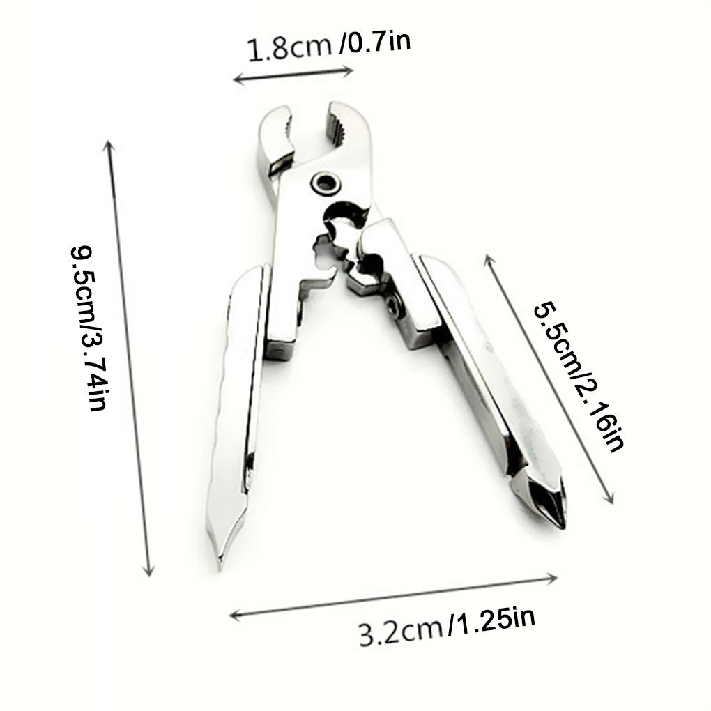 Outdoor Survival Tool 10 In 1 Pliers For All Needs Easy To Camping Survival Multi-functional Tool Silver