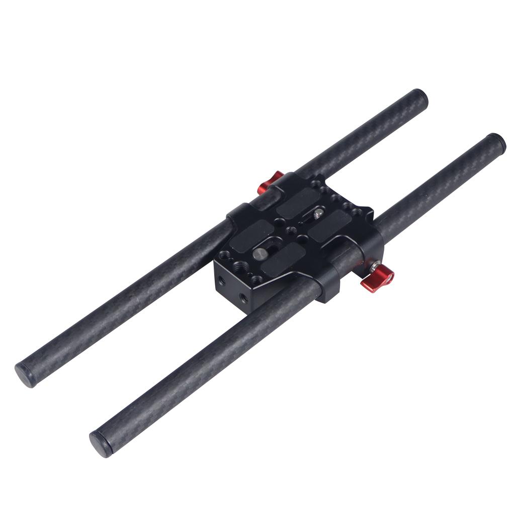 Universal 15mm Rod Rail Clamp Mounting Base Plate Bracket for Panasonic for Fujifilm DSLR Camera Rig Follow Focus Support System