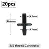 20pcs 3mm 4mm Garden Hose Barb Connector Drip Irrigation 1/4'' & 1/8'' Tube Hose Fitting Tees Cross Eng Plug Barb Accessories