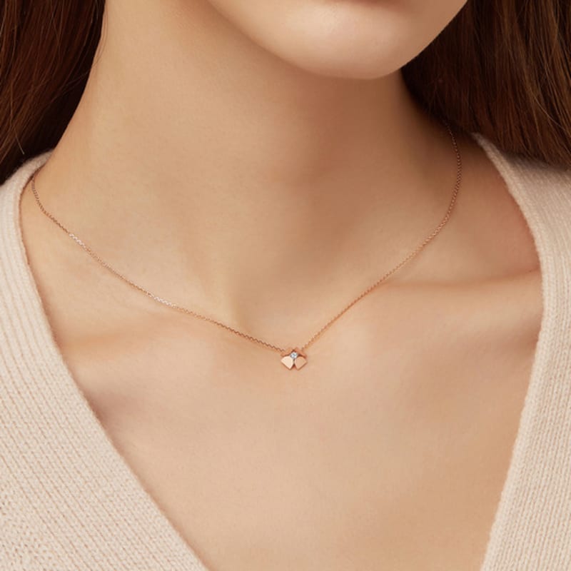 DIDIER DUBOT Miss Doo D Clover Gold Necklace JDRNR3F80ZC