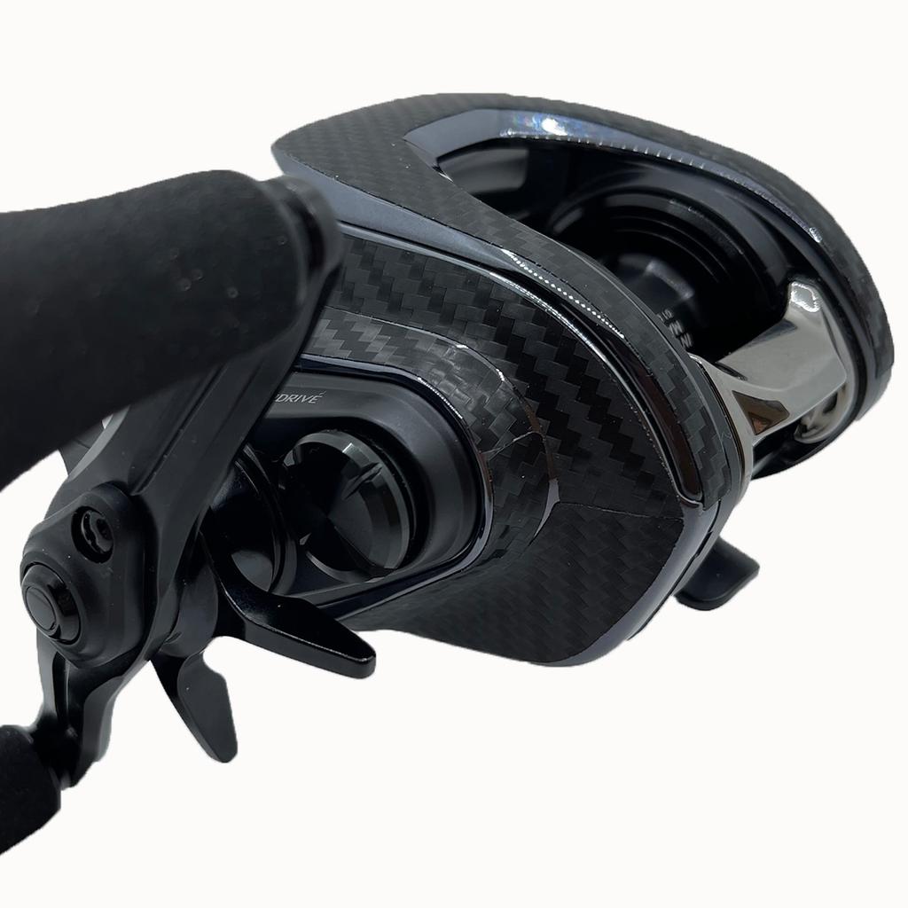 CUSTOM Custom Decal for YOROI 23IMZ 200 Baitcasting Reel SEAT.JP (Black, Left-Handed)