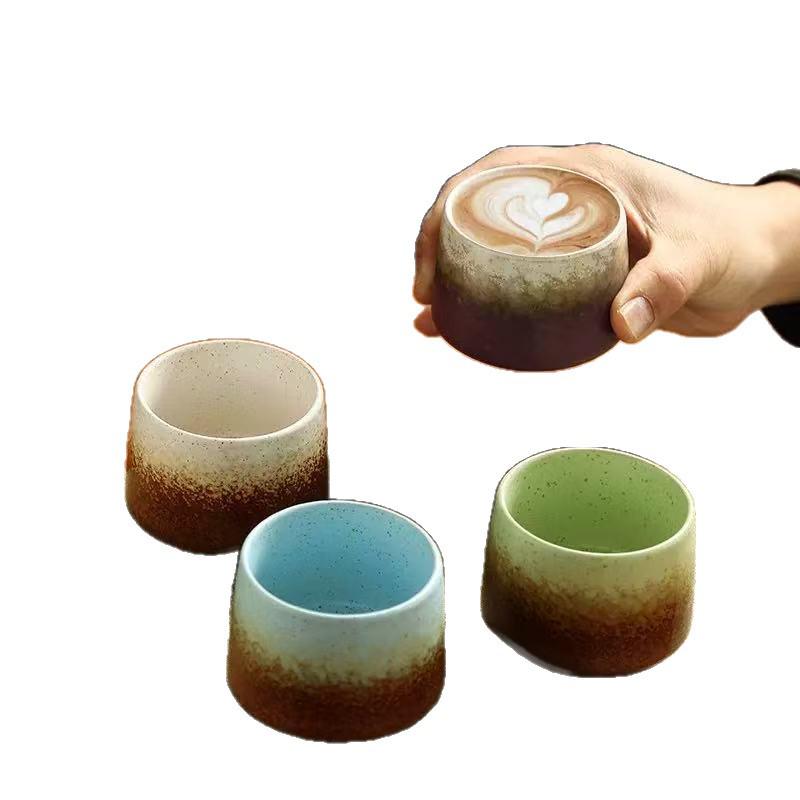 Retro Coarse Pottery Ceramic Coffee and Tea Cup for Home Use