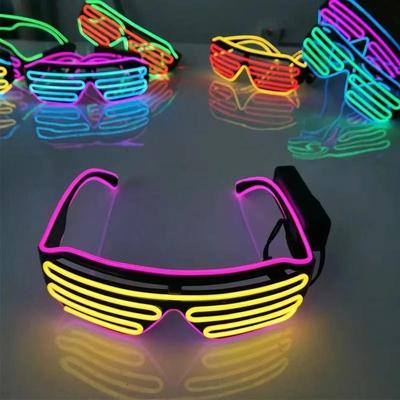 Nouvelles Lunettes Lumineuses LED Gafas Lumineuses Bril Néon Lunettes de Soleil Glow Noël Lumière Clignotante Verre pour Fournitures de Fête Accessoire Costumes