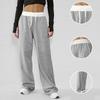 Novas Calças de Moletom Color Block com Cordão e Perna Larga para Mulheres, Calças Jogger Casuais de Caimento Solto com Cintura Elástica para Yoga, Lounge e Estilo de Rua
