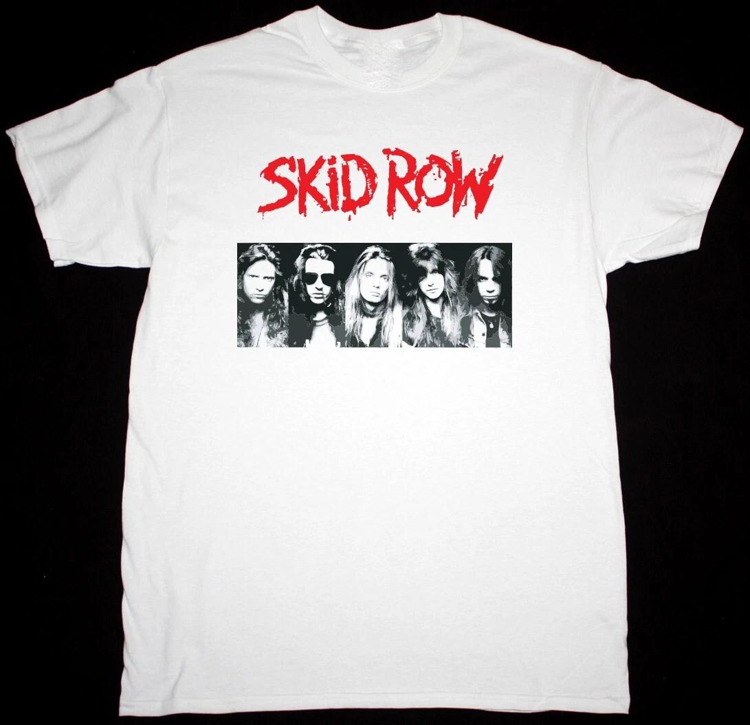 Men s and Women s T-shirts SKID ROW PHOTO BAND Cotton White Unisex S-5XL T-Shirt S