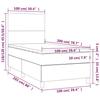 VidaXL Sommier à Lattes de Lit avec Matelas LED, Lit Rembourré, Lit Simple, Lit Adulte de Chambre à Coucher Intérieur, 3135989