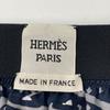 Hermes 22AW 2H0315DU Navy All-over Print Silk Skirt Skirt 34 Gray X navyUsed