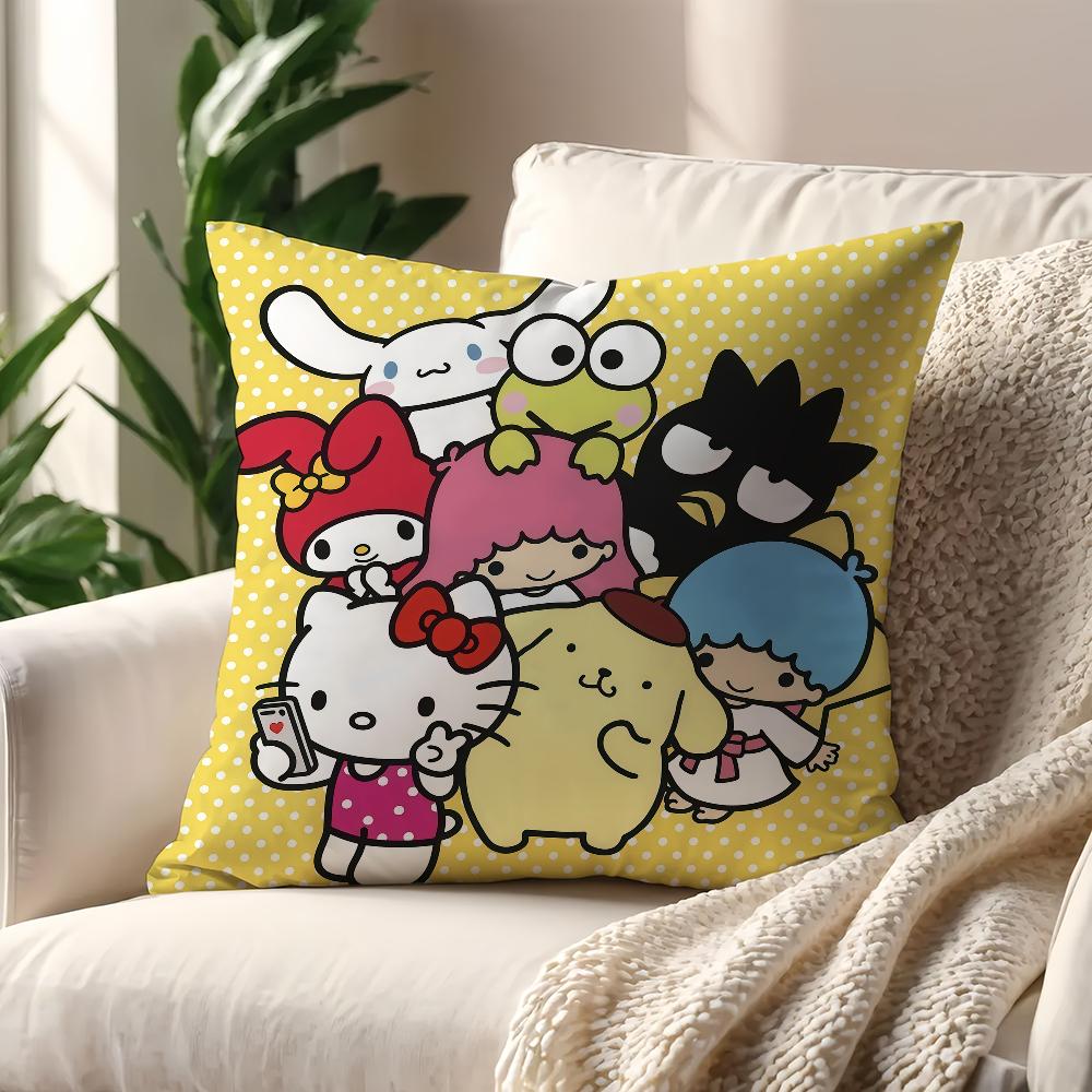 Kawaii Hellokitty And Her Friends Cushion Cover For Pillow Printing Sofa Decoration Home Car Room Shop Office Nordic Simplicity