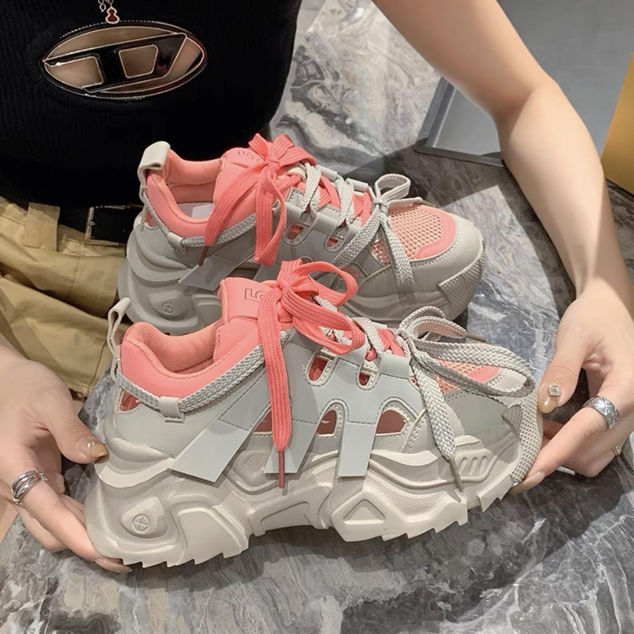 

Новые серые универсальные туфли Little Dad в гонконгском стиле. Легкие студенческие спортивные туфли на толстой подошве. 40 светло-серый