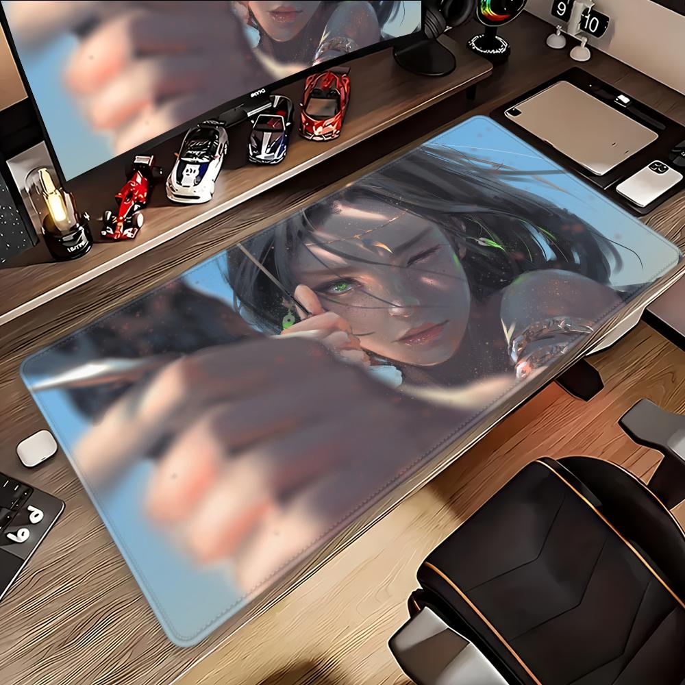 Ghost Blade WLOP Mouse Pad Play Mat,Large XXL90x40cmx5mm,stitch Desk Mats,Gaming Accessories,PC Parts